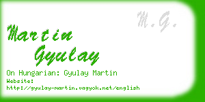 martin gyulay business card
